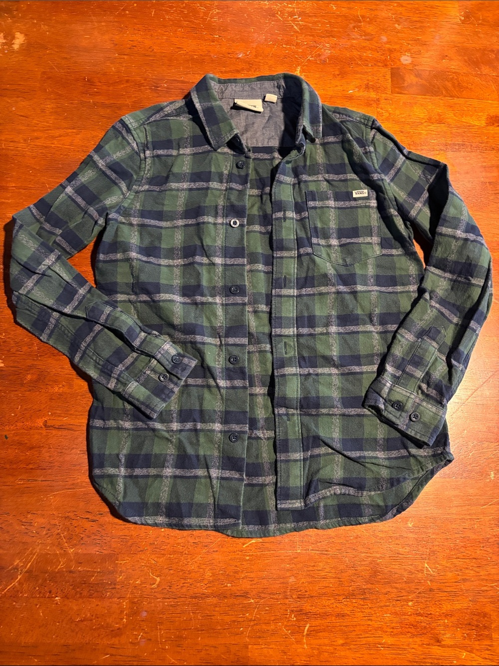 Vans Medium Shirt - Gray with Green Trim